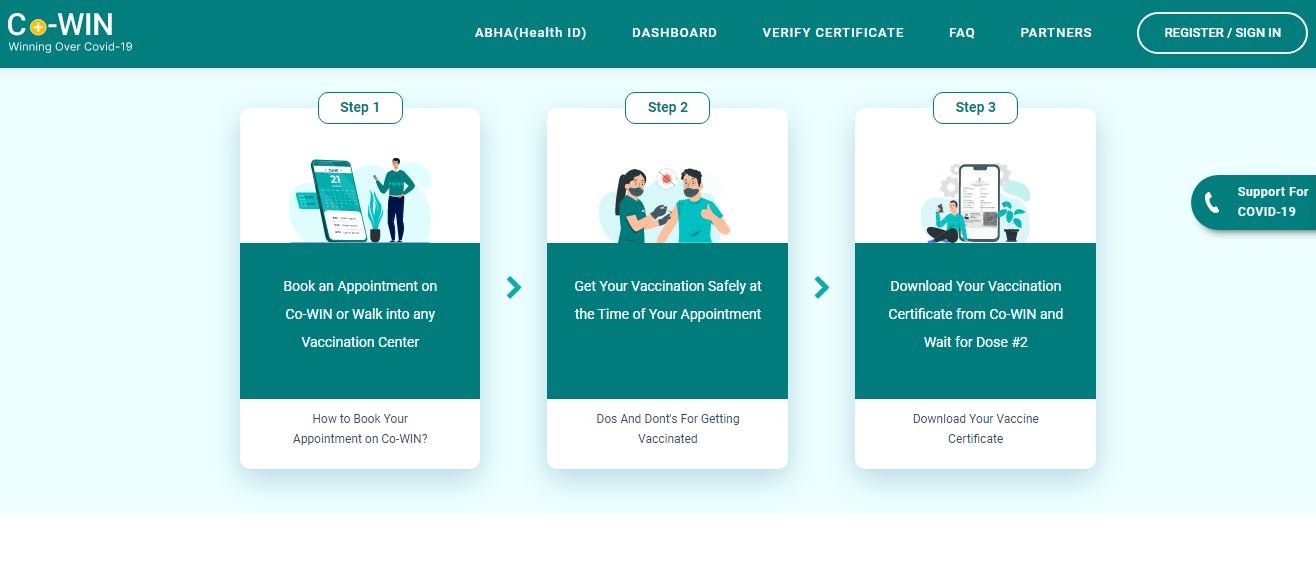 कोविड वैक्सीन सर्टिफिकेट डाउनलोड